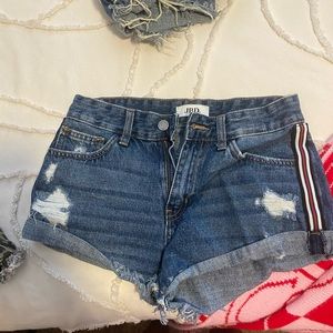 Just black denim jean shorts